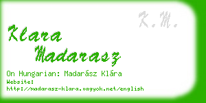klara madarasz business card